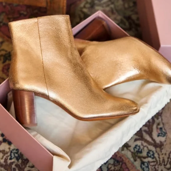 Sezane gold boots on sale